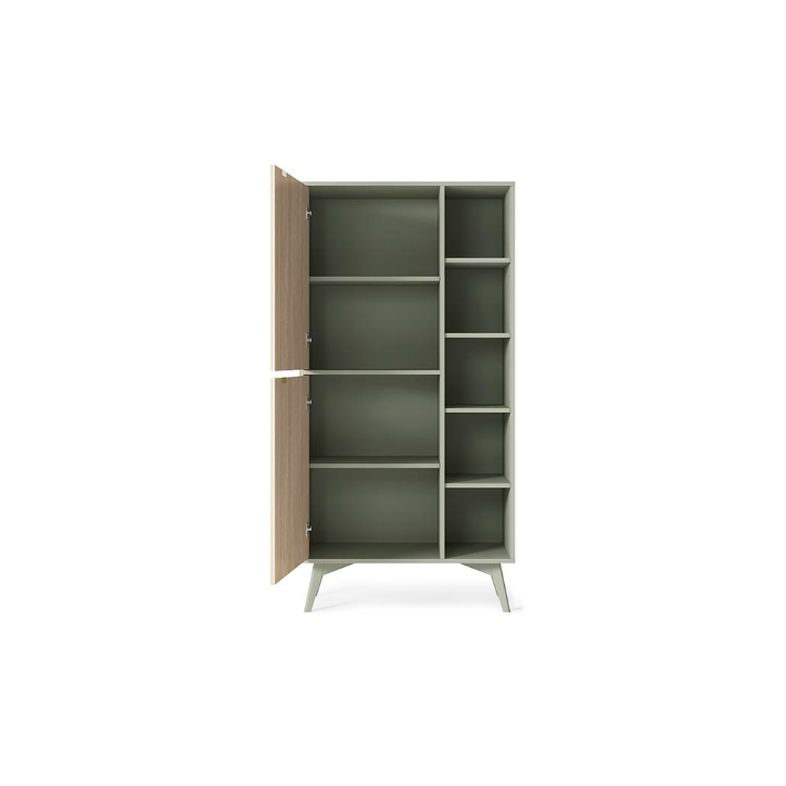 Ensemble meuble TV FOREST couleur Chevrons Scandi / Eucalyptus